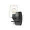 Z-Lite Joliet 1 Light Wall Sconce, Matte Black & Clear 473-1S-MB - alternate 1